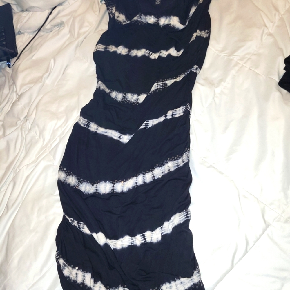 INC Black and White dress with sequins